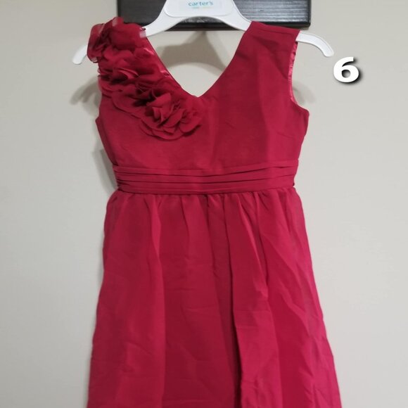 Flower Girl dresses, iEfiel, Cranberry, Kids Size 6, Wedding, Party, Formal, Red - Picture 1 of 9